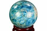 Bright Blue Apatite Sphere - Madagascar #121853-1
